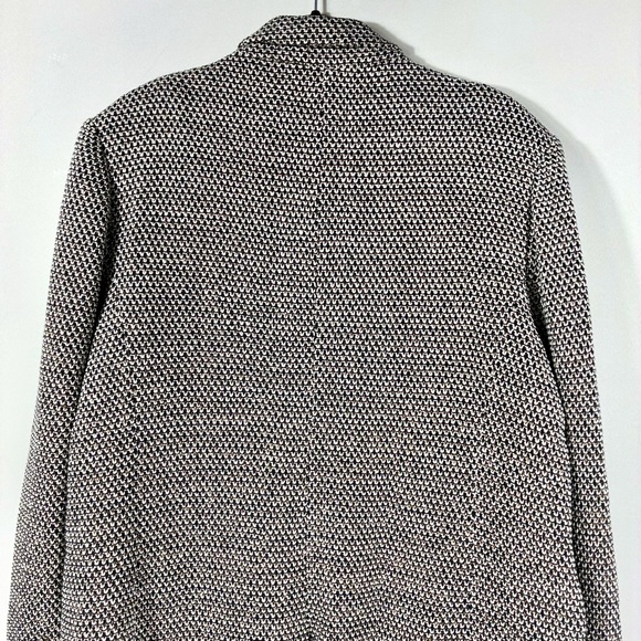 L'AGENCE Riva Double Breasted Knit Blazer Jacket Blackivor 12 NWT Tweed Collared - Picture 14 of 17